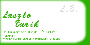 laszlo burik business card